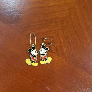 Mickey Mouse Kids  Hoop Earrings - Yellow and Black
